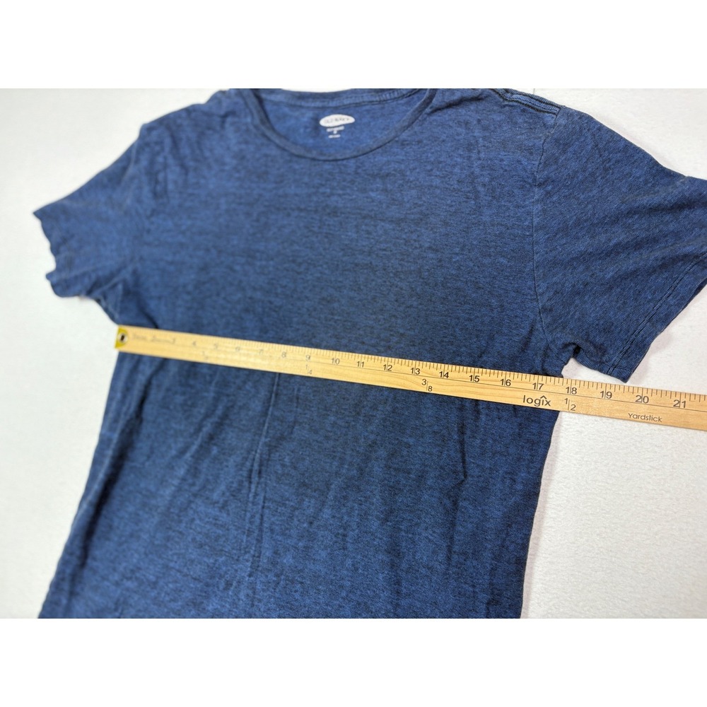 Old Navy Soft-Washed Womens M Navy Blue Heathered Cotton Short Sleeve T-Shirt - Picture 6 of 6